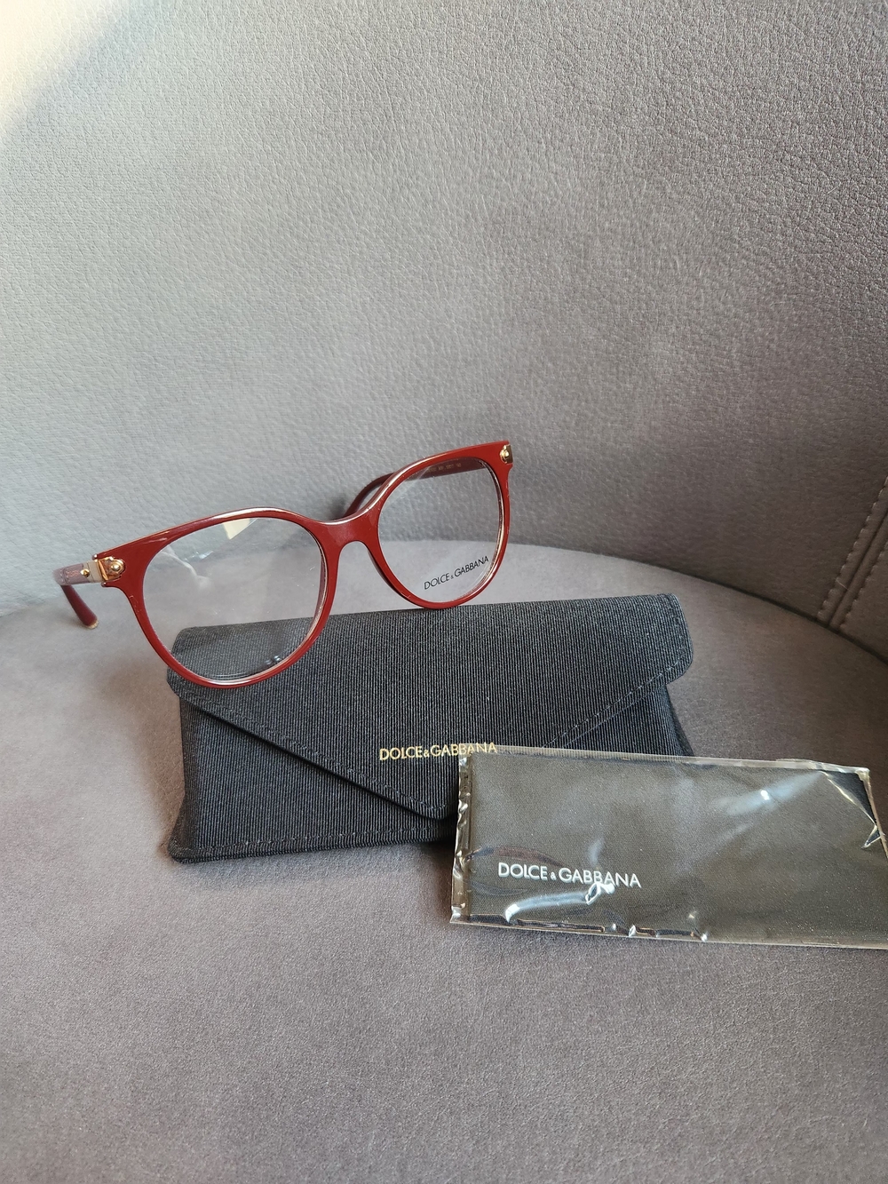 Dolce & Gabbana Women's Red Cat-Eye Optical Glasses